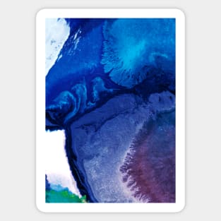 Purplish blue abstract Sticker